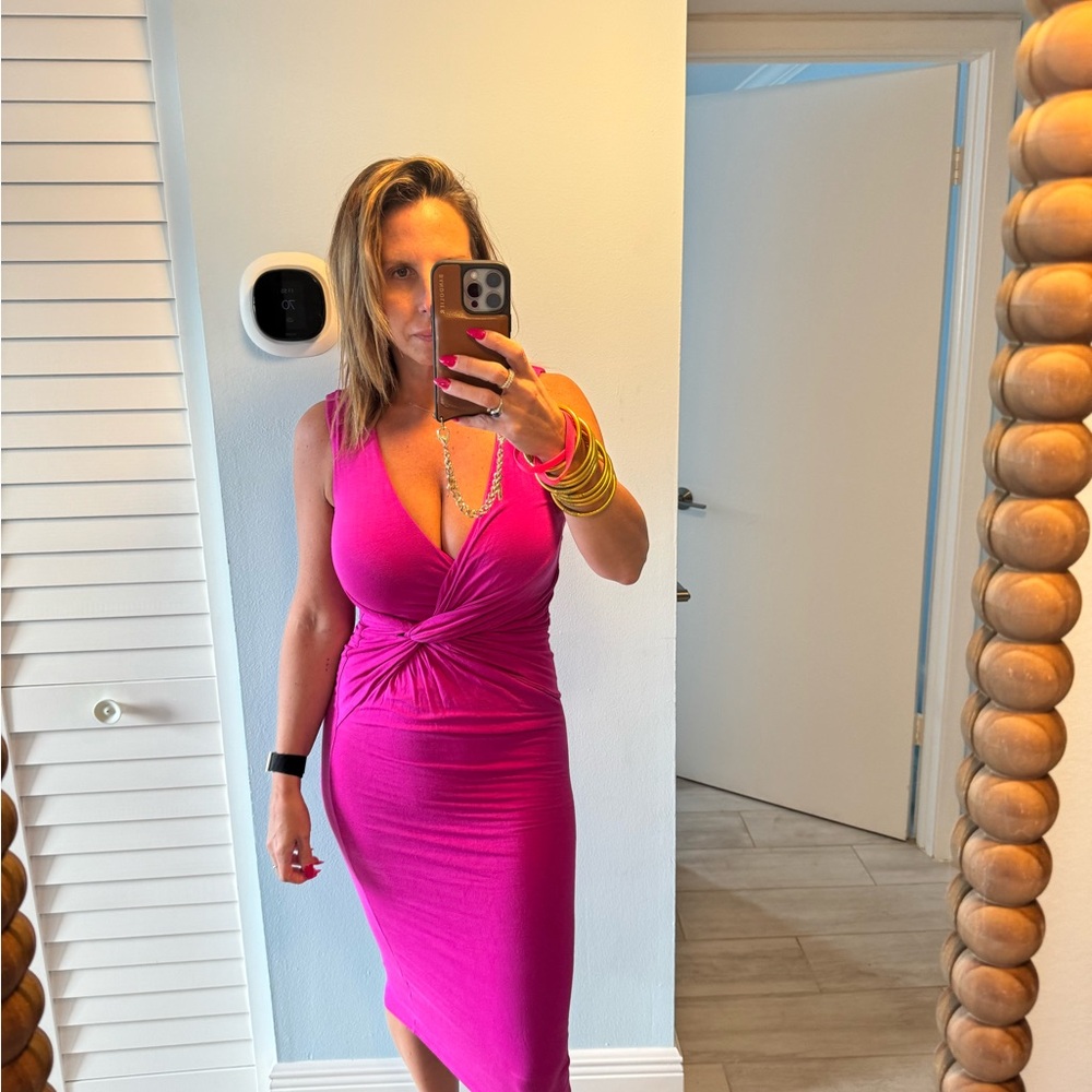 Marciano Pink Cotton Sleeveless Dress